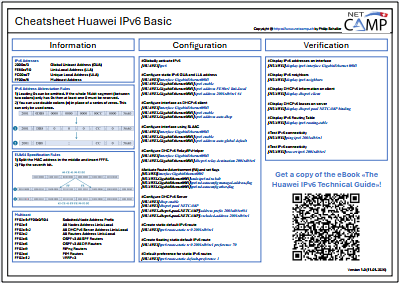 Cheatsheet Huawei IPv6 Basic Cheatsheet Huawei IPv6 Basic