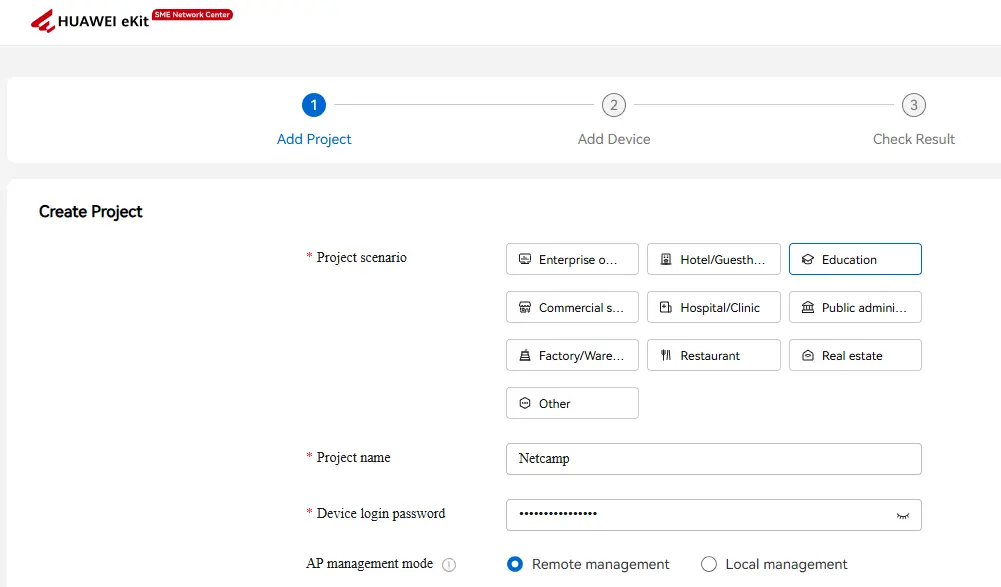 Huawei eKit cloud project