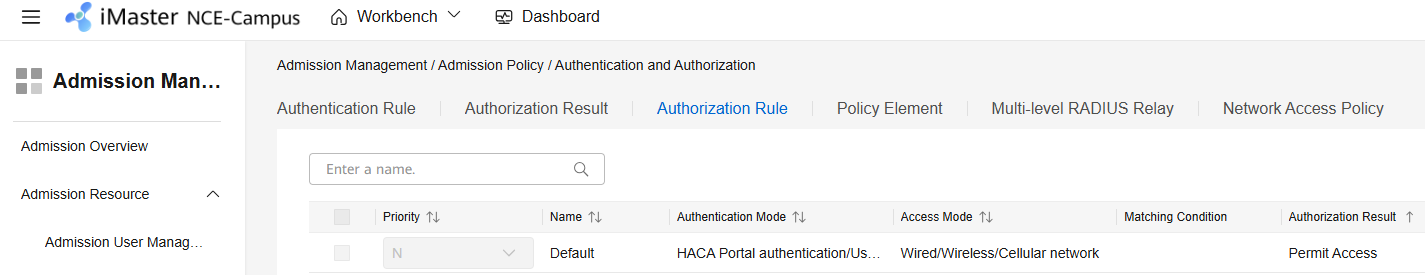 Huawei iMaster NCE-Campus Authorization Rule