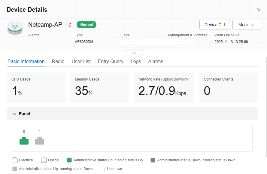Huawei iMaster NCE-Campus Device Details