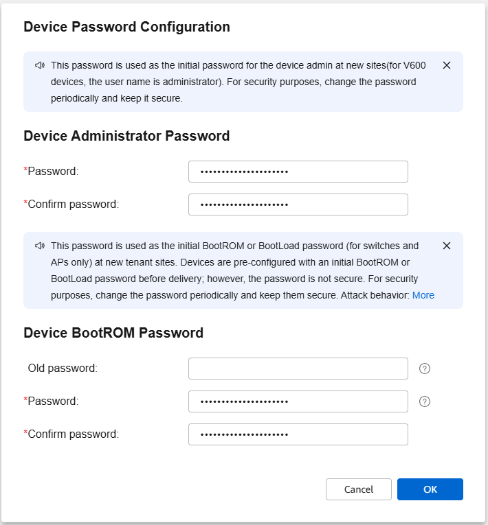 Huawei iMaster NCE-Campus Device Passwords