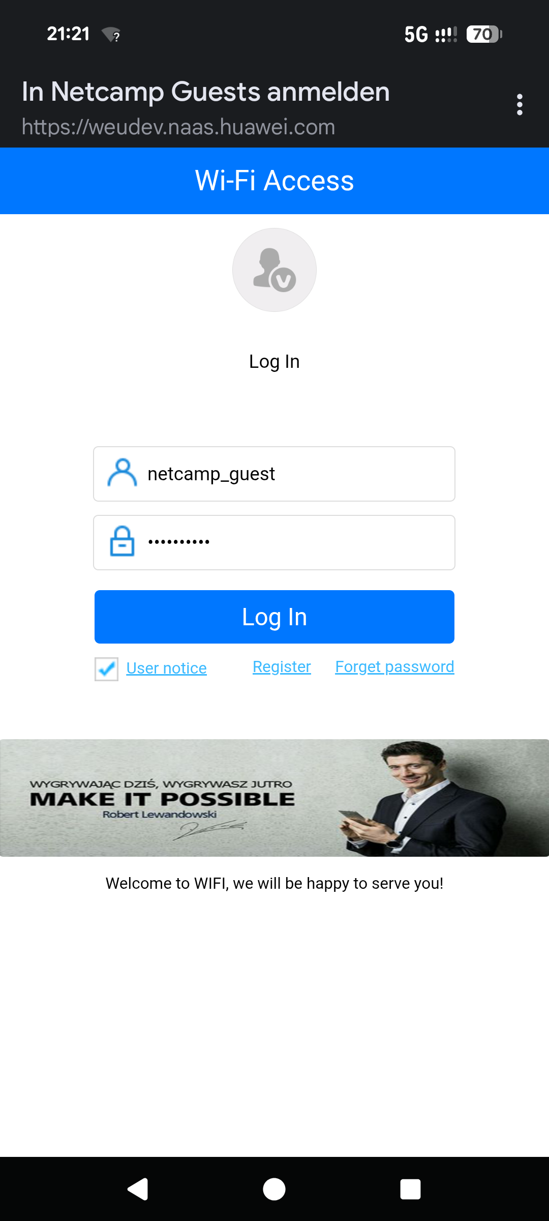 Huawei iMaster NCE-Campus Login success