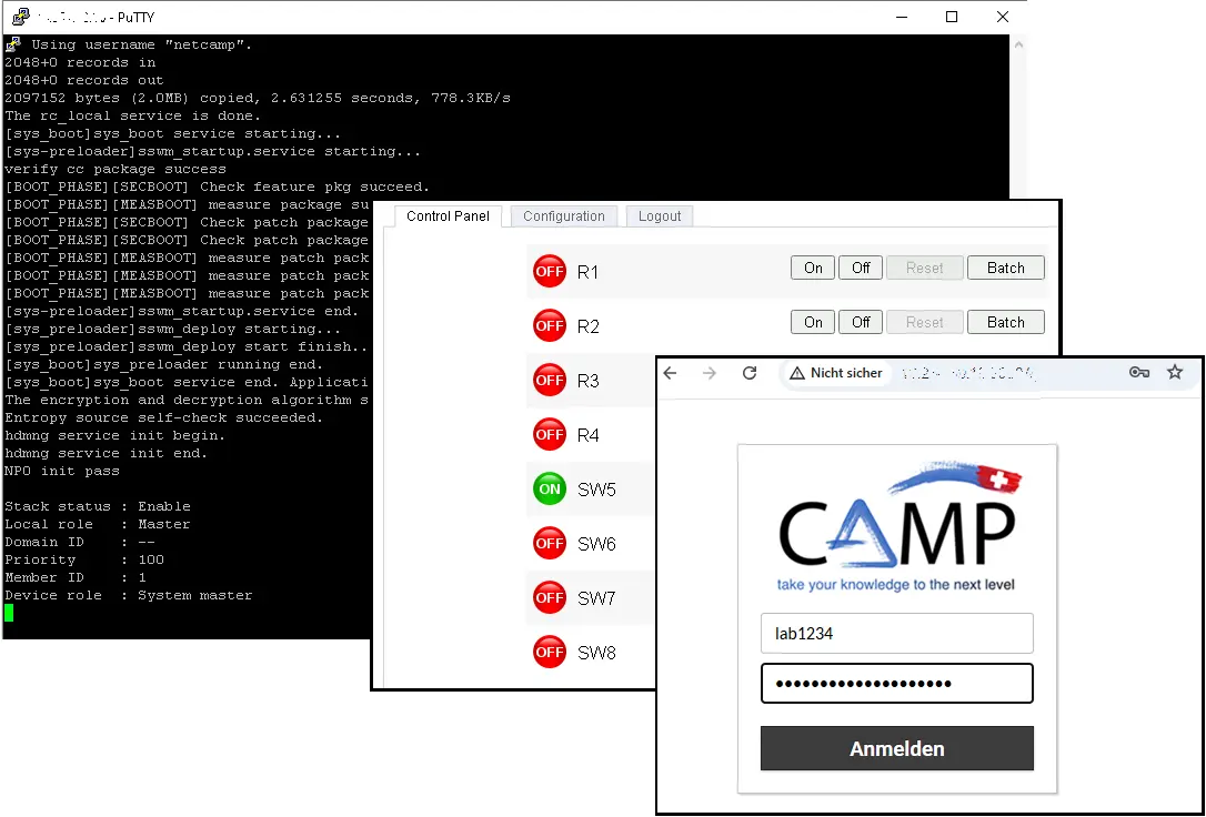 Screenshots Netcamp Remote Lab Screenshots Netcamp Remote Lab