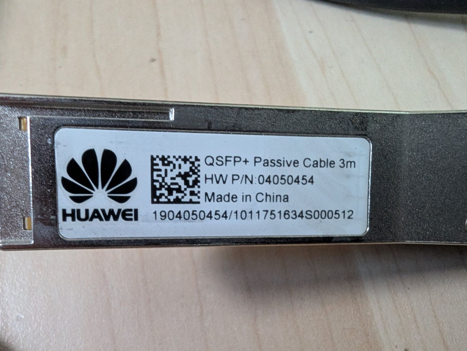 Huawei 40Gbps QSFP+ Passive Cable 3m